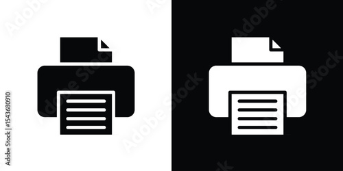 Print button icon collection. line stroke icon. EPS 10