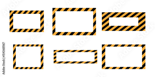 Road Barrier and Roadblock Icons – Danger and Construction Vector Signs Set, illustration.