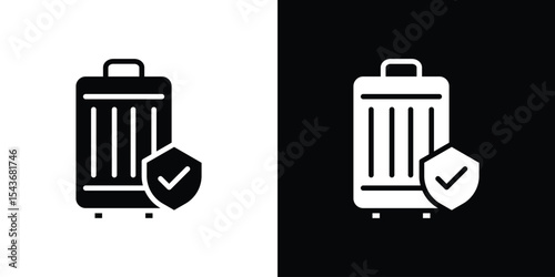 Protection of baggage icon collection. line stroke icon. EPS 10
