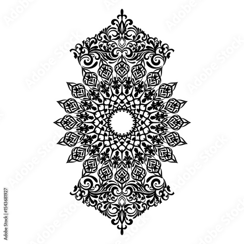 Geometric mandala background design.