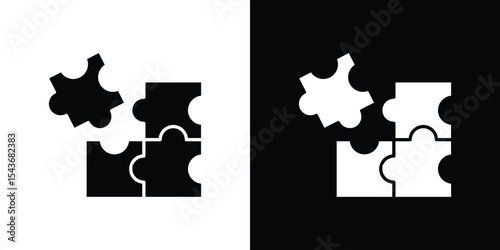 Puzzle icon collection. line stroke icon. EPS 10