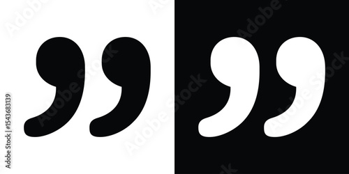 Quote right icon collection. line stroke icon. EPS 10