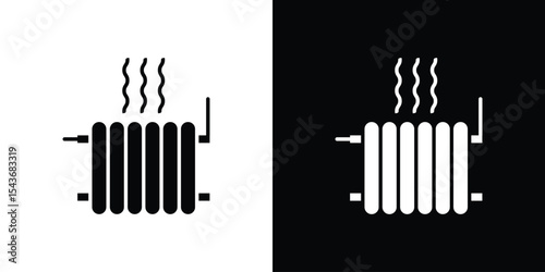 Radiator icon collection. line stroke icon. EPS 10