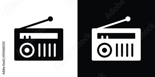 Radio icon collection. line stroke icon. EPS 10