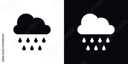 Rain icon collection. line stroke icon. EPS 10