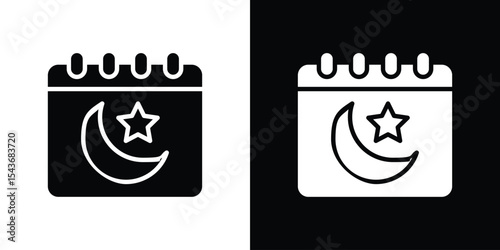 Photos Ramadan calendar icon collection. line stroke icon. EPS 10