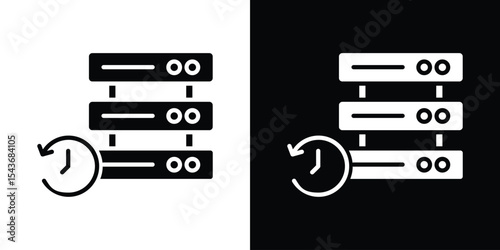 Real time data icon collection. line stroke icon. EPS 10