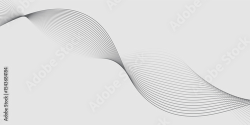 Abstract vector background with black wavy lines. modern eps 10