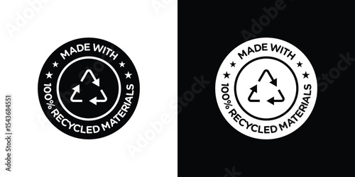 Recycle materials icon collection. line stroke icon. EPS 10