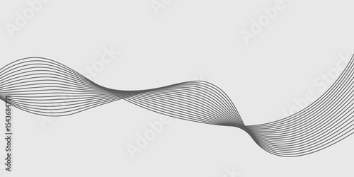 Abstract vector background with black wavy lines. EPS10