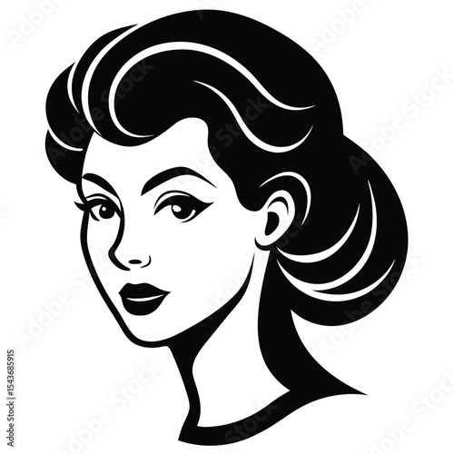 stylish woman in jumpsuit and earrings silhouette