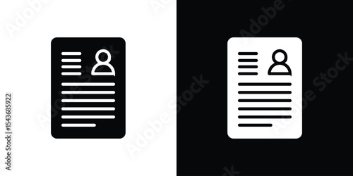 Resume icon collection. line stroke icon. EPS 10