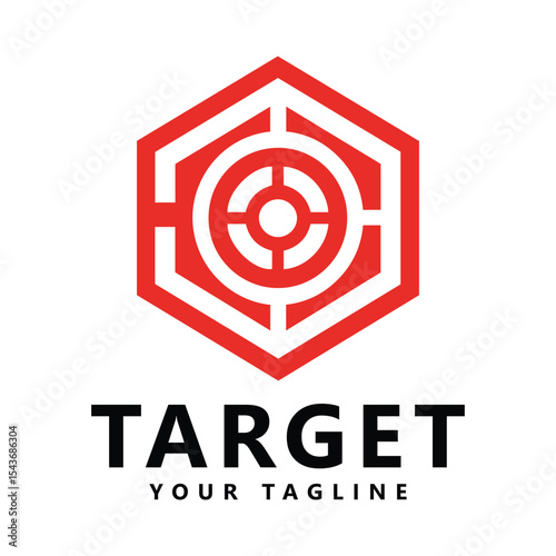 Target logo arrow direction circle target vector illustration