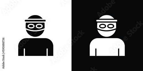 Robber icon collection. line stroke icon. EPS 10