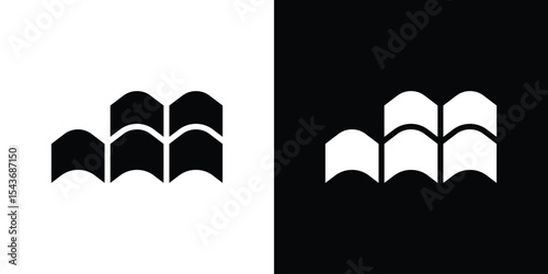 Roof tile icon collection. line stroke icon. EPS 10