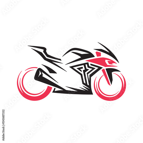 Unique motorcycle logo Modern and minimalist vector and abstract logo