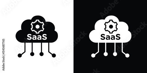 SaaS icon collection. line stroke icon. EPS 10