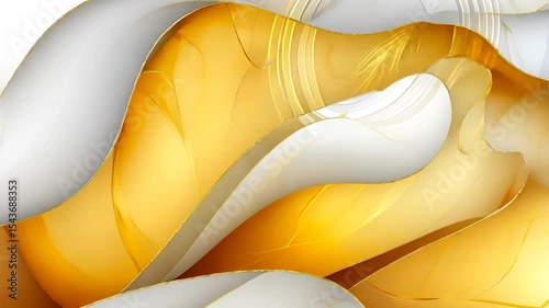 Abstract Golden and White Marble Texture with Metallic Accents and Fluid Flowing Patterns