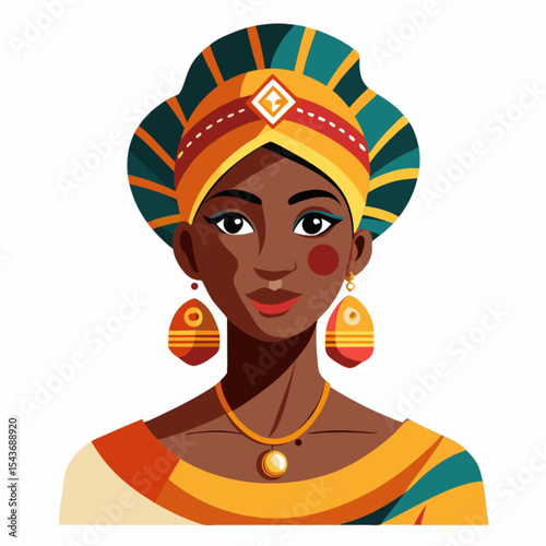 African Woman Face Vectors