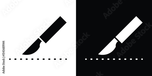 Scalpel path icon collection. line stroke icon. EPS 10