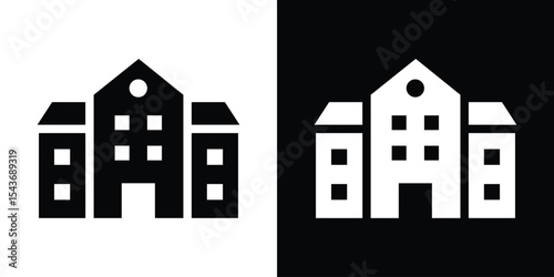 school icon collection. line stroke icon. EPS 10