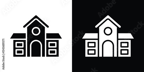 school icon collection. line stroke icon. EPS 10