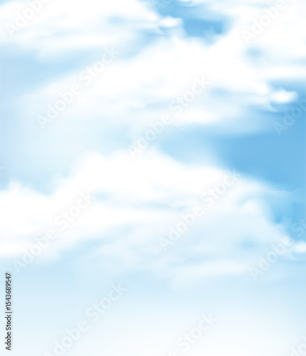 Clear Blue Sky with Wispy White Clouds Background..