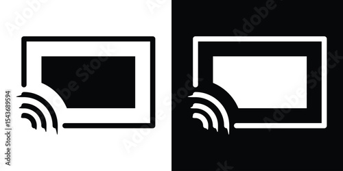 Screencast icon collection. line stroke icon. EPS 10