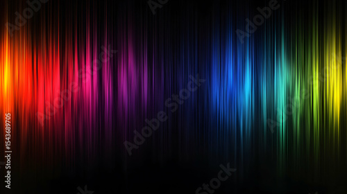 Abstract Colorful Light Pattern on Dark Background with Vibrant Hues