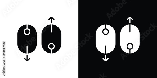 Scroll down up icon collection. line stroke icon. EPS 10
