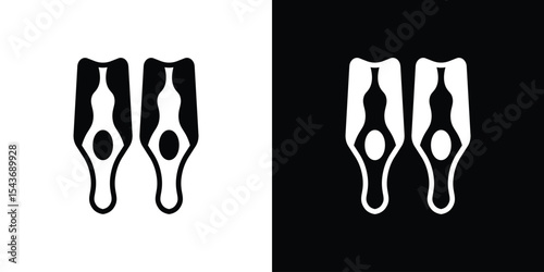 Scuba diving icon collection. line stroke icon. EPS 10