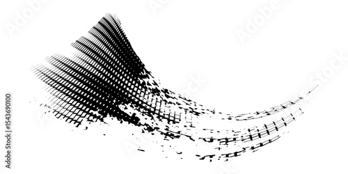Tire tread marks, wheel textures, tire marks - car racing, motocross, drift, rally, off-road and others. Vector black isolated texture in grunge style