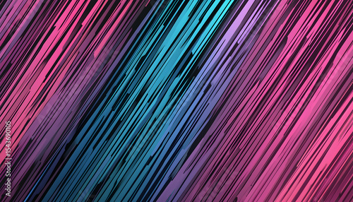 Abstract Diagonal Lines Creating Colorful Dynamic Pattern in Pink and Blue