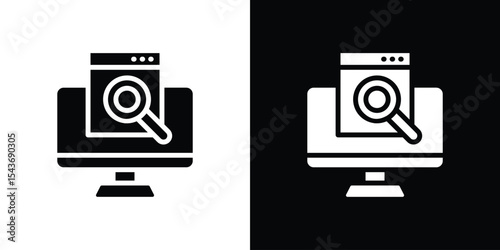 Search online icon collection. line stroke icon. EPS 10