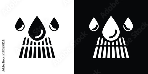 Sewer drain icon collection. line stroke icon. EPS 10