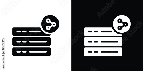 Shared hosting icon collection. line stroke icon. EPS 10