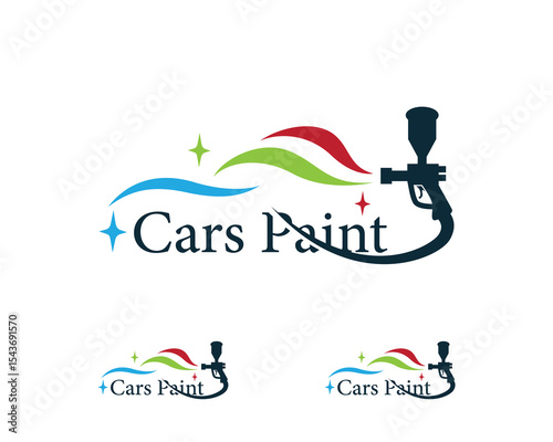 paint cars logo creative design concept service wash clean