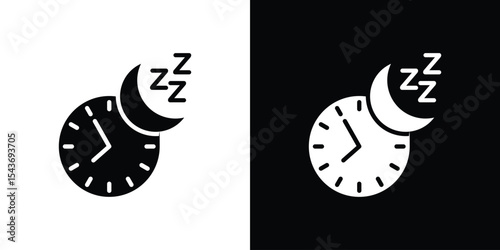 Sleeping time icon collection. line stroke icon. EPS 10