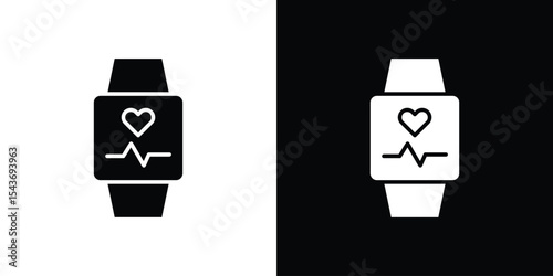 Smart watch icon collection. line stroke icon. EPS 10