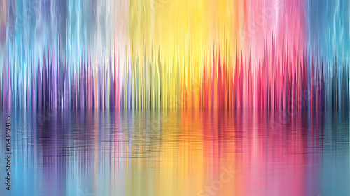 Vibrant Colorful Abstract Art with Water Reflection for Creative Designs