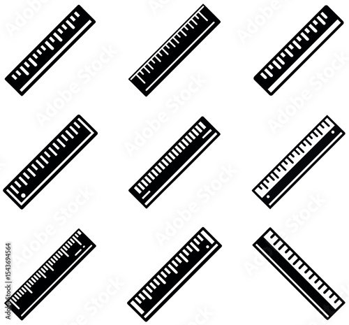 Ruler and Measurement Tool Icons set