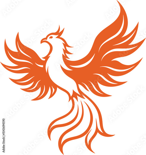 vector illustration of a Phoenix bird
