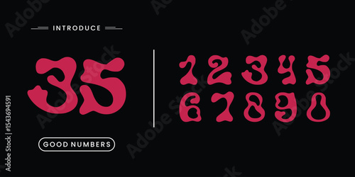 Custom vector creative color geometry shapes' numerals. font alphabet vector illustrations.