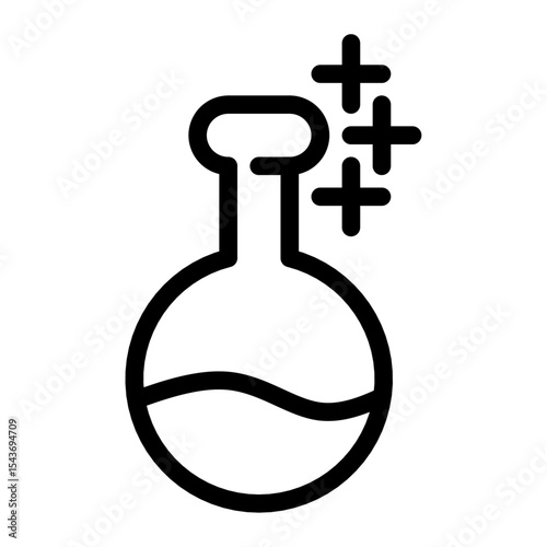 icon of a potion bottle with three plus signs floating above it, symbolizing health, healing