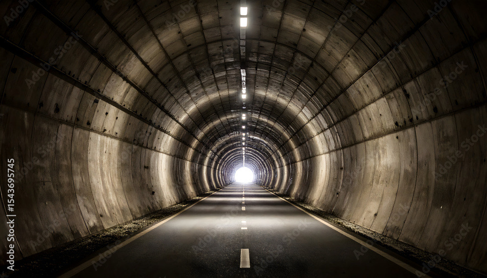 Obraz premium Dark Tunnel with Light