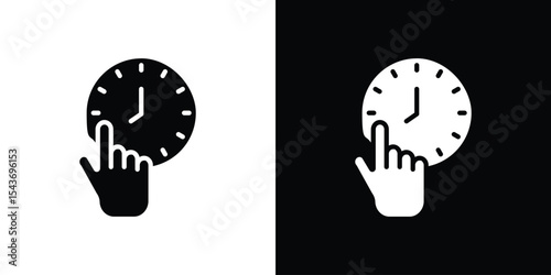 Specify at time icon collection. line stroke icon. EPS 10