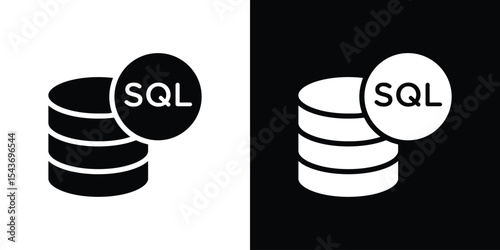 SQL icon collection. line stroke icon. EPS 10