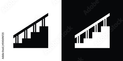 Stairs icon collection. line stroke icon. EPS 10
