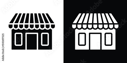 Store icon collection. line stroke icon. EPS 10