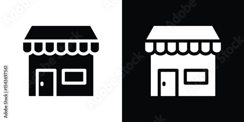 Store icon collection. line stroke icon. EPS 10